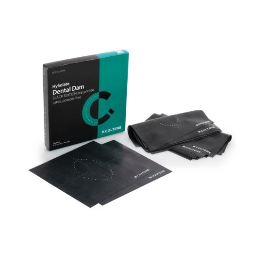 Folii diga latex HySolate pre-imprimate negre 36buc COLTENE Folii diga latex HySolate pre-imprimate negre 36buc COLTENE