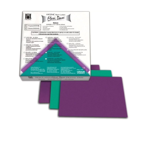 Folii diga Non-Latex Purple 6"x6" 30 buc Hygenic Coltene