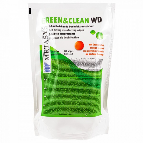 Green&Clean WD 120 buc servetele dezinfectante cu alcool Metasys