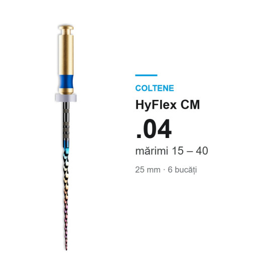 Ace rotative HyFlex CM .04 25mm 6 buc Coltene Ace rotative HyFlex CM .04 25mm 6 buc Coltene