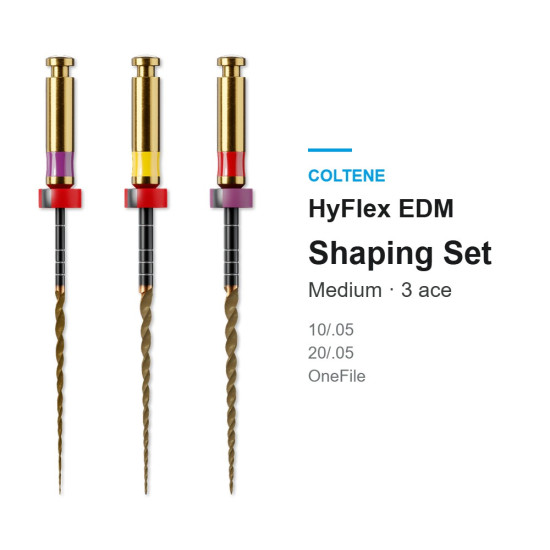 Set ace rotative HyFlex EDM Shaping Medium 25mm 3 buc Coltene