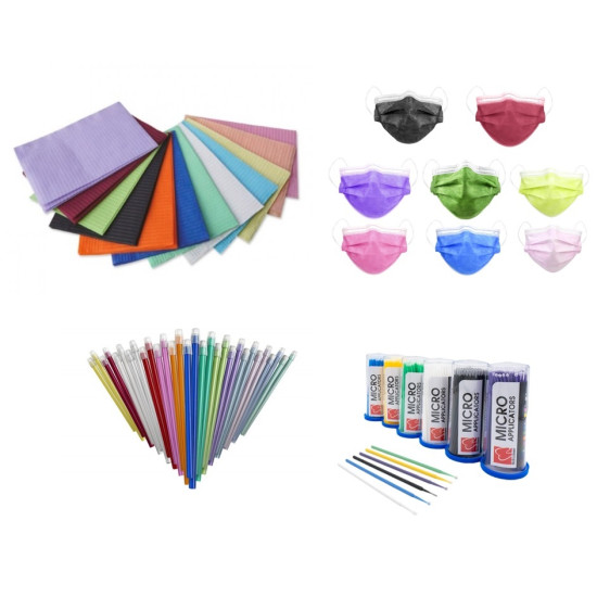 Bavete 500 buc + masti 50 buc + aspiratoare 100 buc + aplicatoare 100 buc