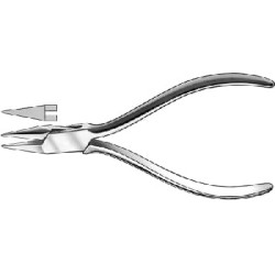 Cleşte cu vârf plat fără striaţii, 13cm