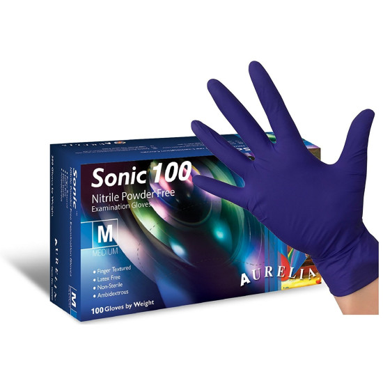 Manusi nitril nepudrate Aurelia SONIC indigo 100 buc Manusi nitril nepudrate Aurelia SONIC indigo 100 buc