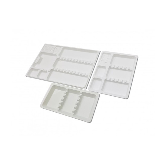 Tavite din plastic compartimentate 18x28 cm 50 bucati Tavite din plastic compartimentate 18x28 cm 50 bucati
