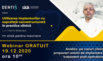 Utilizarea implanturilor cu suprafata nanostructurata in practica clinica -  Prof. Dr. Mircea Suciu