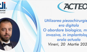 Curs - Utilizarea piezochirurgiei in era digitala, O abordare biologica, minim invaziva, in implatologia orala actuala