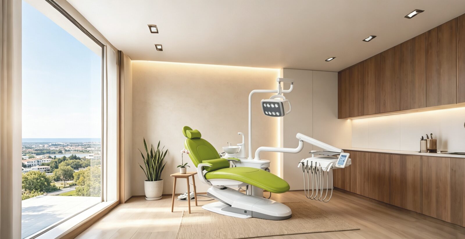 Unit dentar Mipont B100 Premium într-un cabinet stomatologic modern